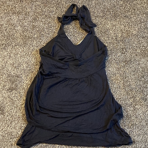 Beaded navy halter top - Picture 2 of 2